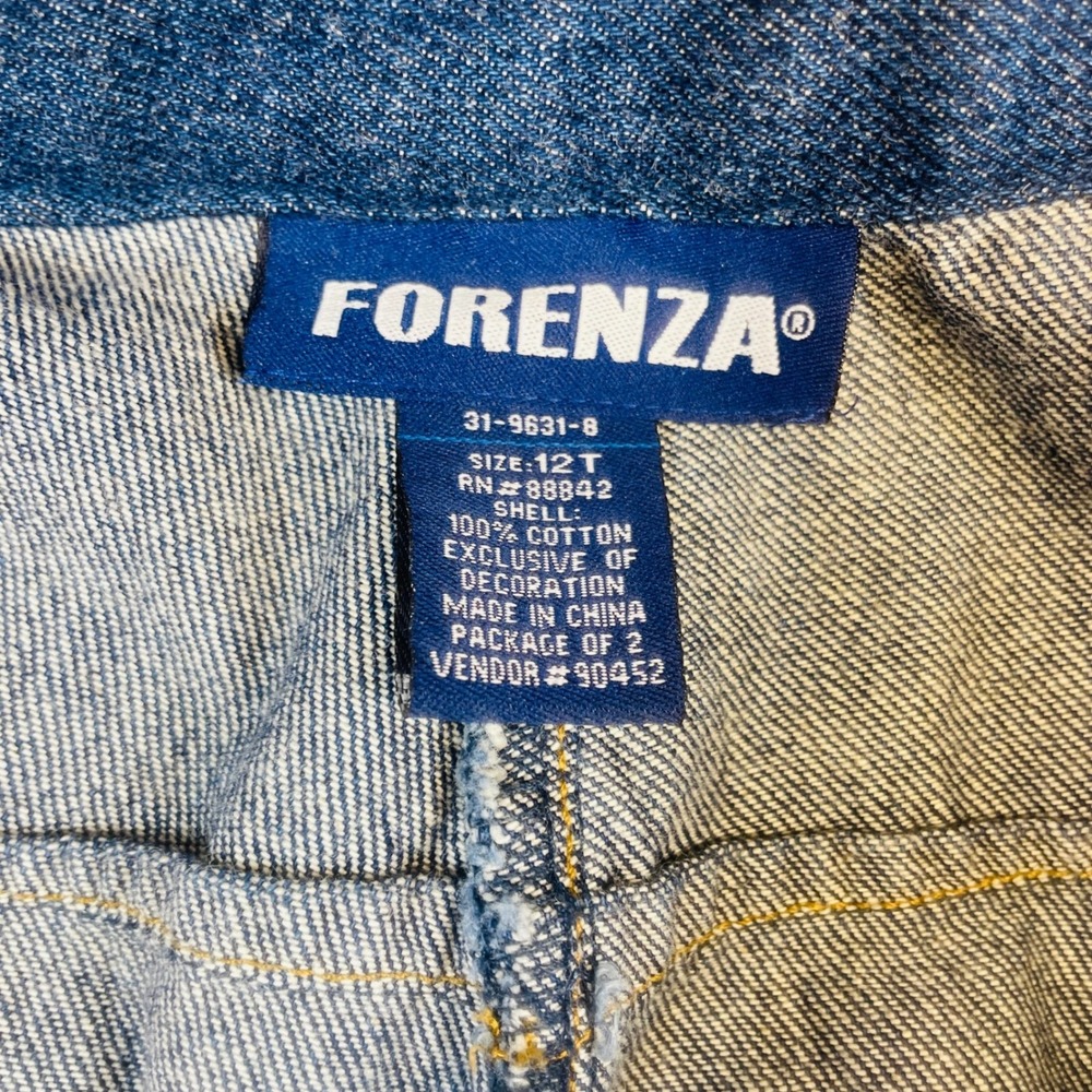 Vintage Forenza Women's High Rise Straight Leg Jeans Size 12T Blue Denim Trim - Picture 3 of 6